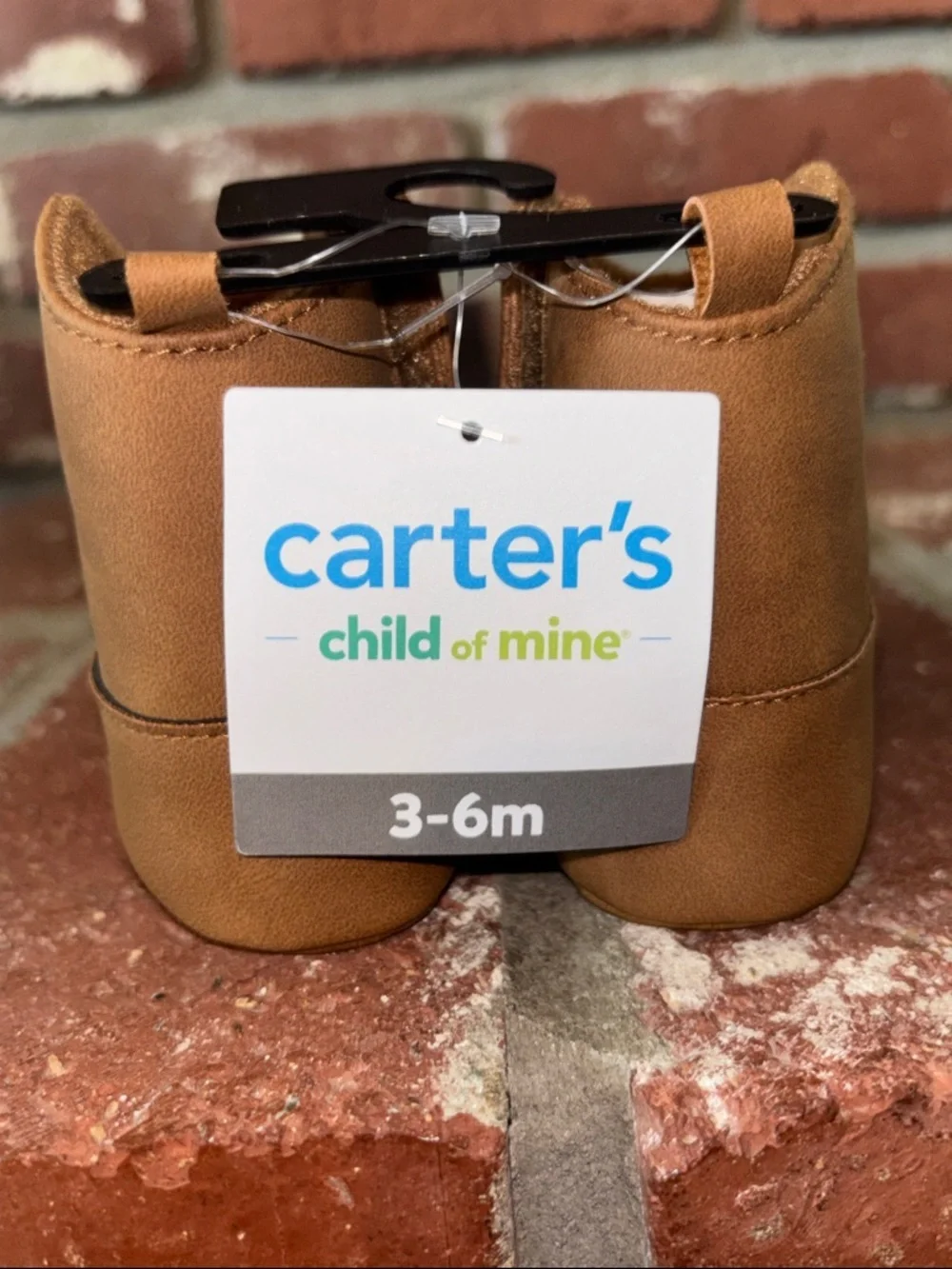 Carter's Baby Boots -Soft Sole Crib Shoes Pre-Walkers Boy or Girl Rodeo Sz 3-6m